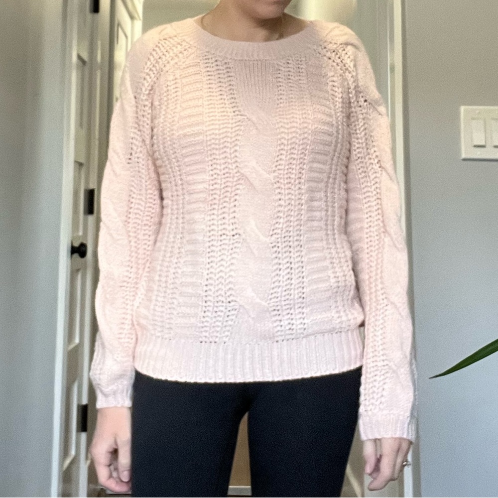 Pink knit sweater